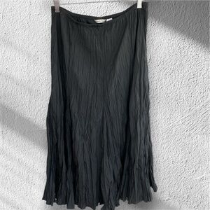 Laura Ashley Black Maxi A-Line Skirt Casual